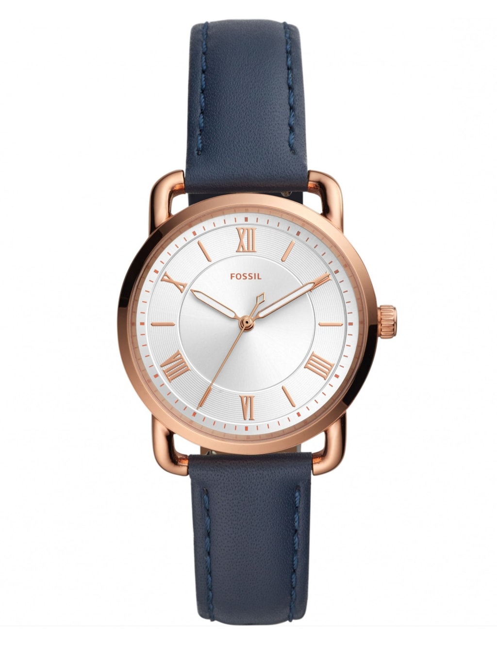 Fossil Copeland Navy Leather Quartz Watch 1 of 5