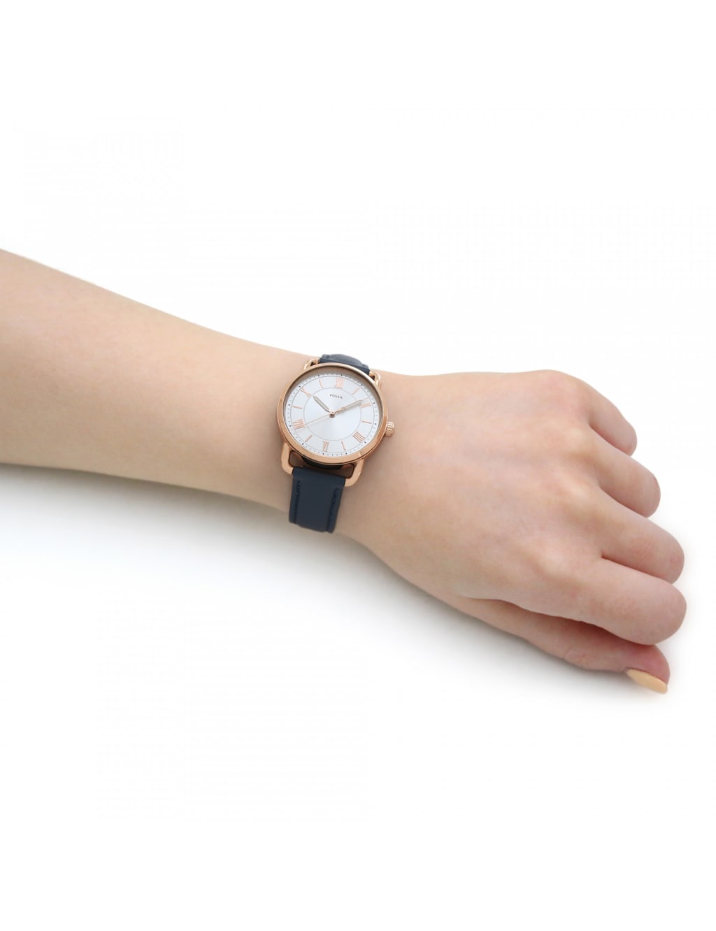 Fossil Copeland Navy Leather Quartz Watch 2 of 5