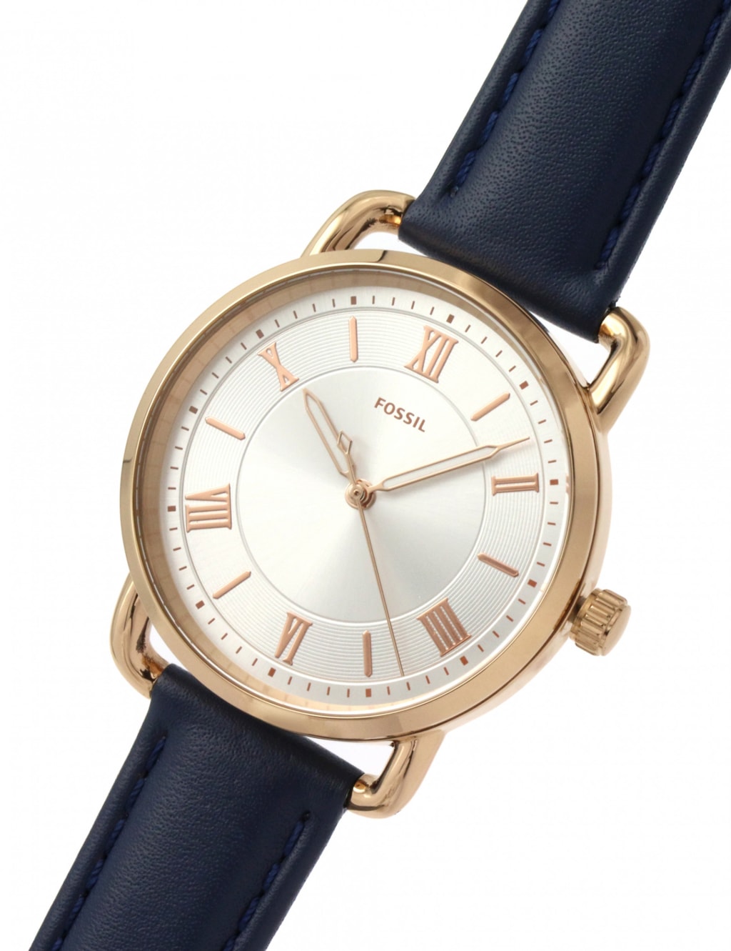 Fossil Copeland Navy Leather Quartz Watch 4 of 5