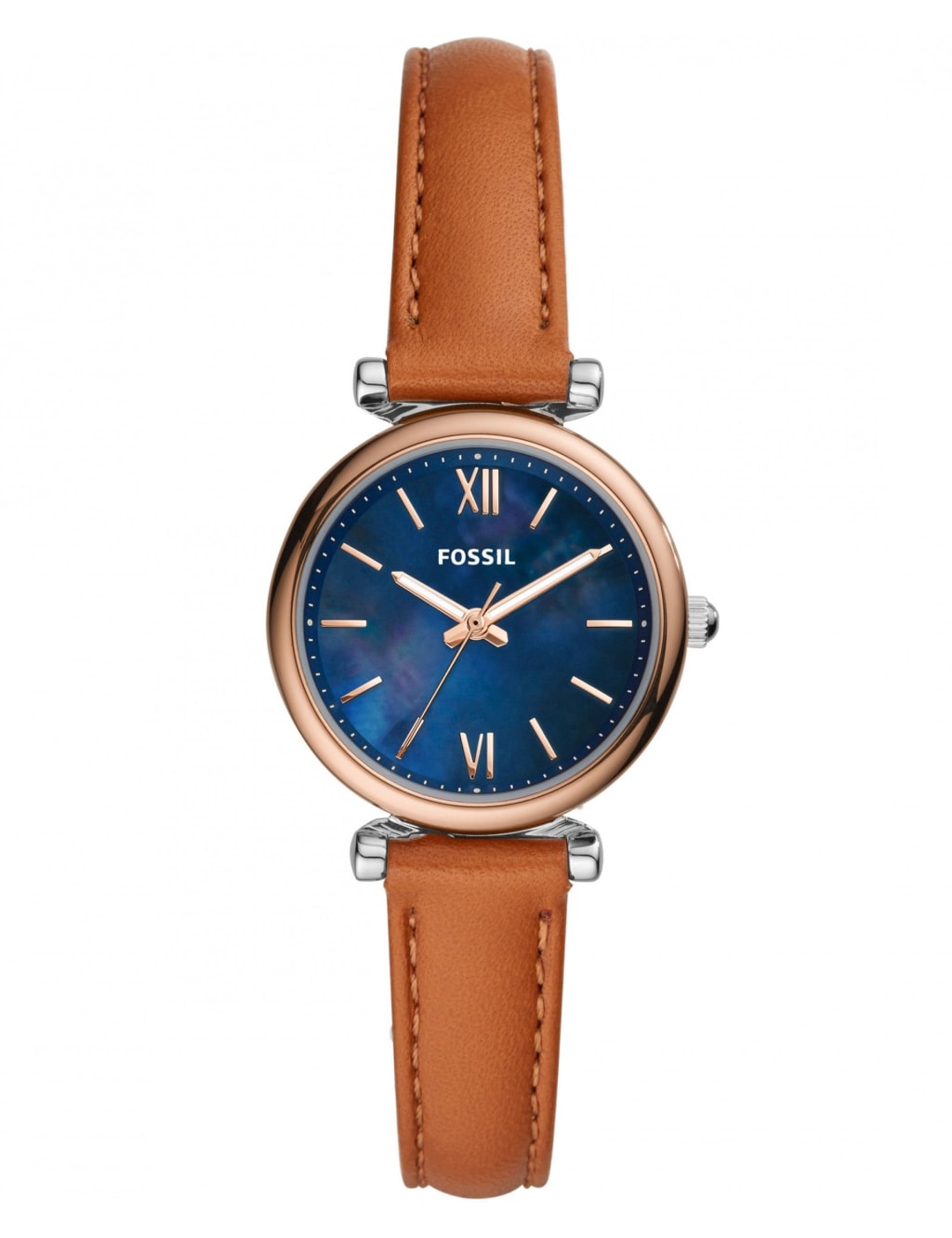 Fossil Carlie Brown Leather Watch 1 of 5