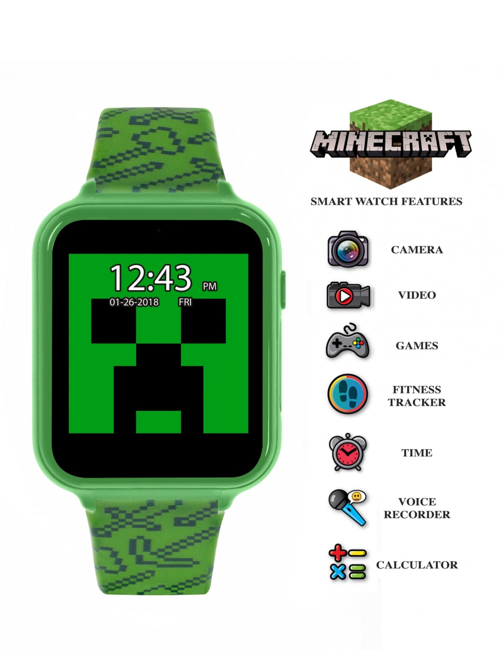 Minecraft Fitness Tracker Smartwatch 2 of 3