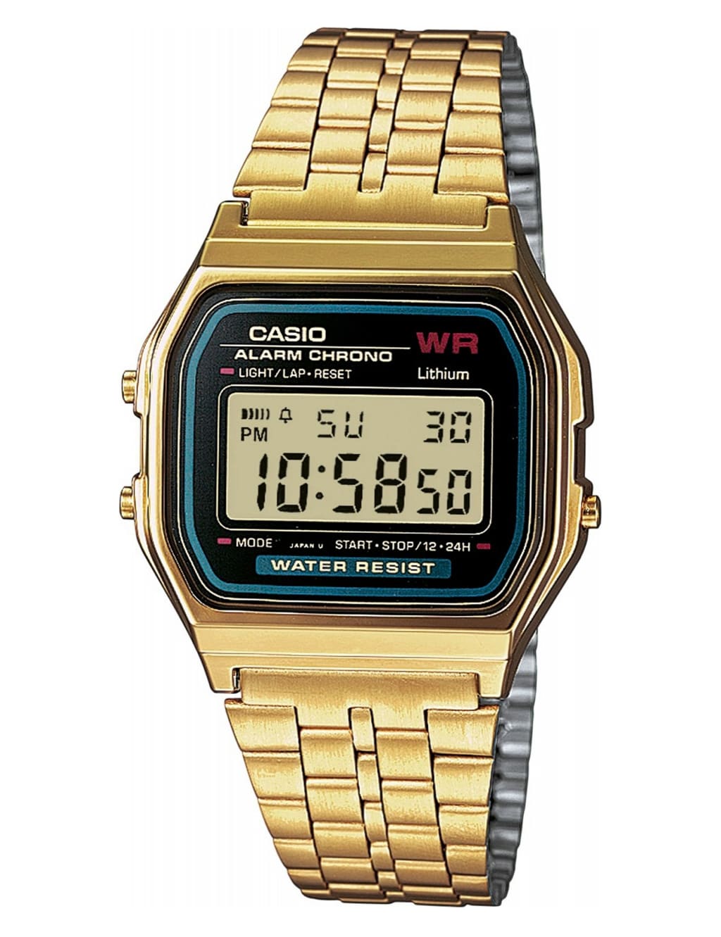 Casio Gold Stainless Steel Chronograph Watch Casio M S
