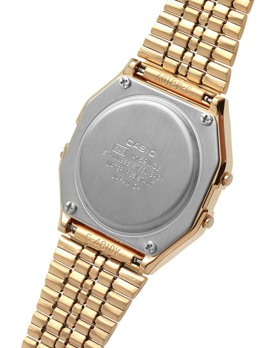 Casio stainless steel back water resistant discount