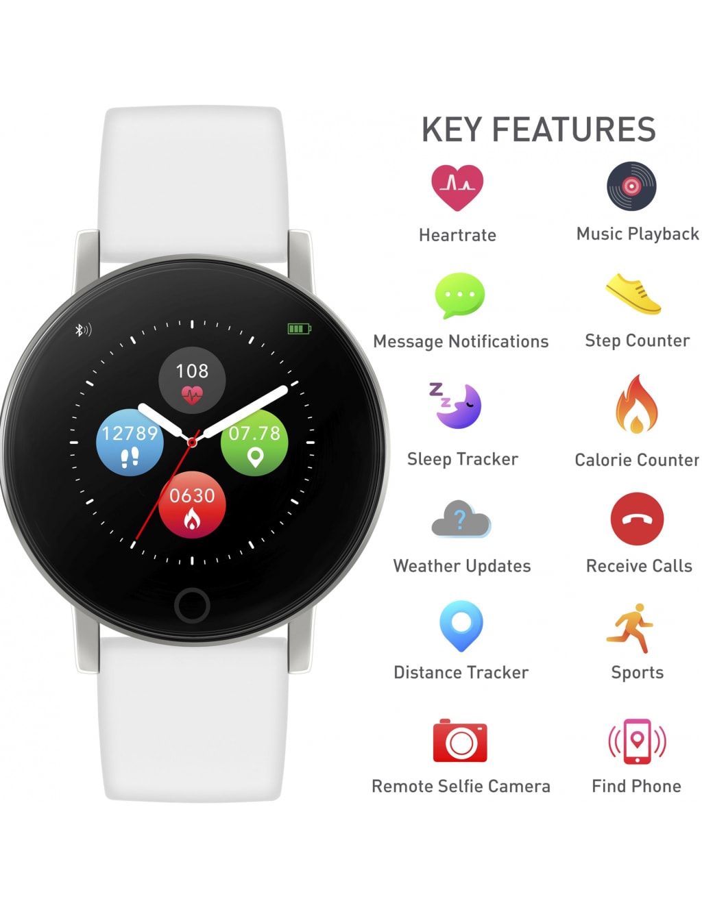 Reflex Active Fitness Leather Smartwatch 2 of 3