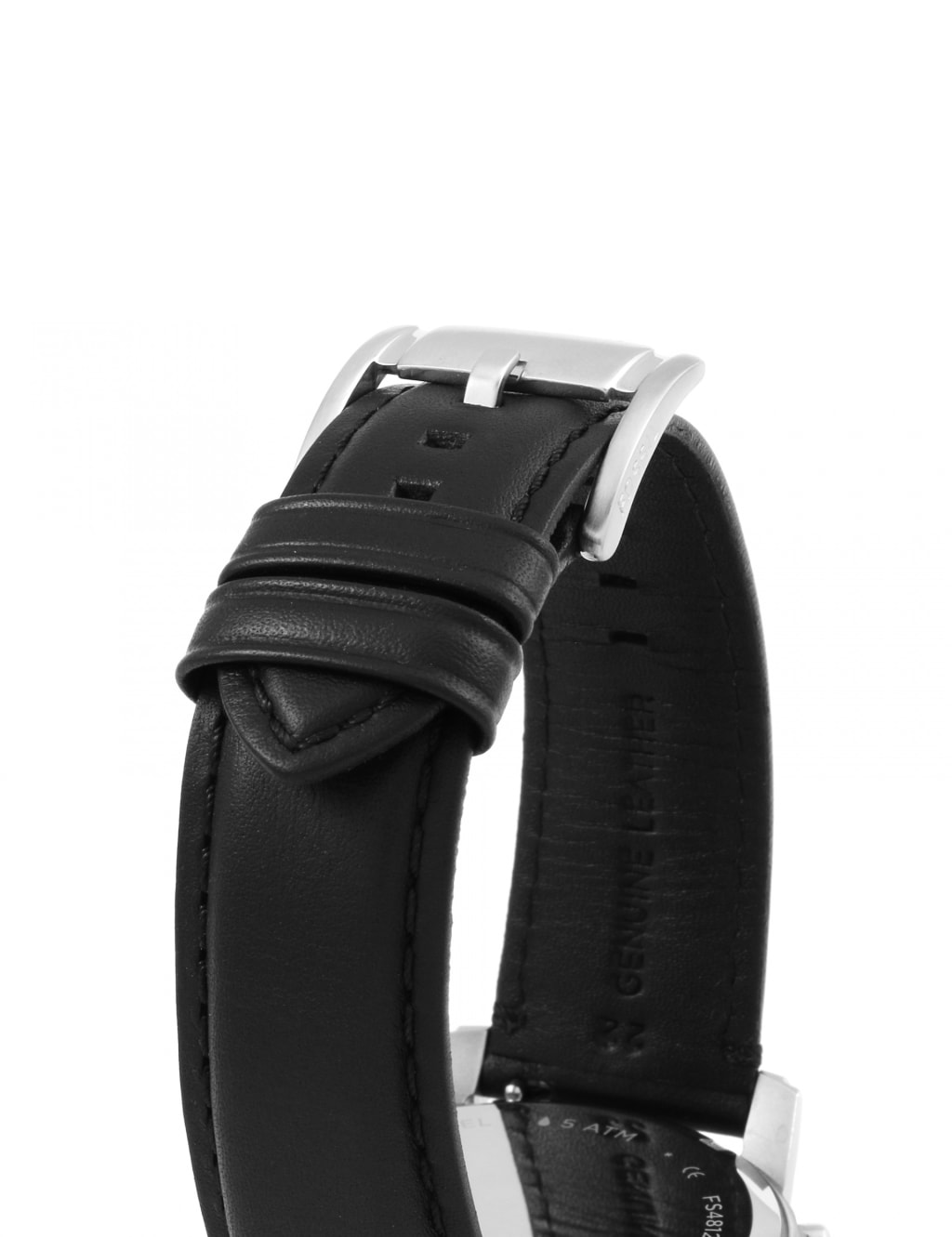 Fossil Grant Black Leather Chronograph Watch 3 of 4