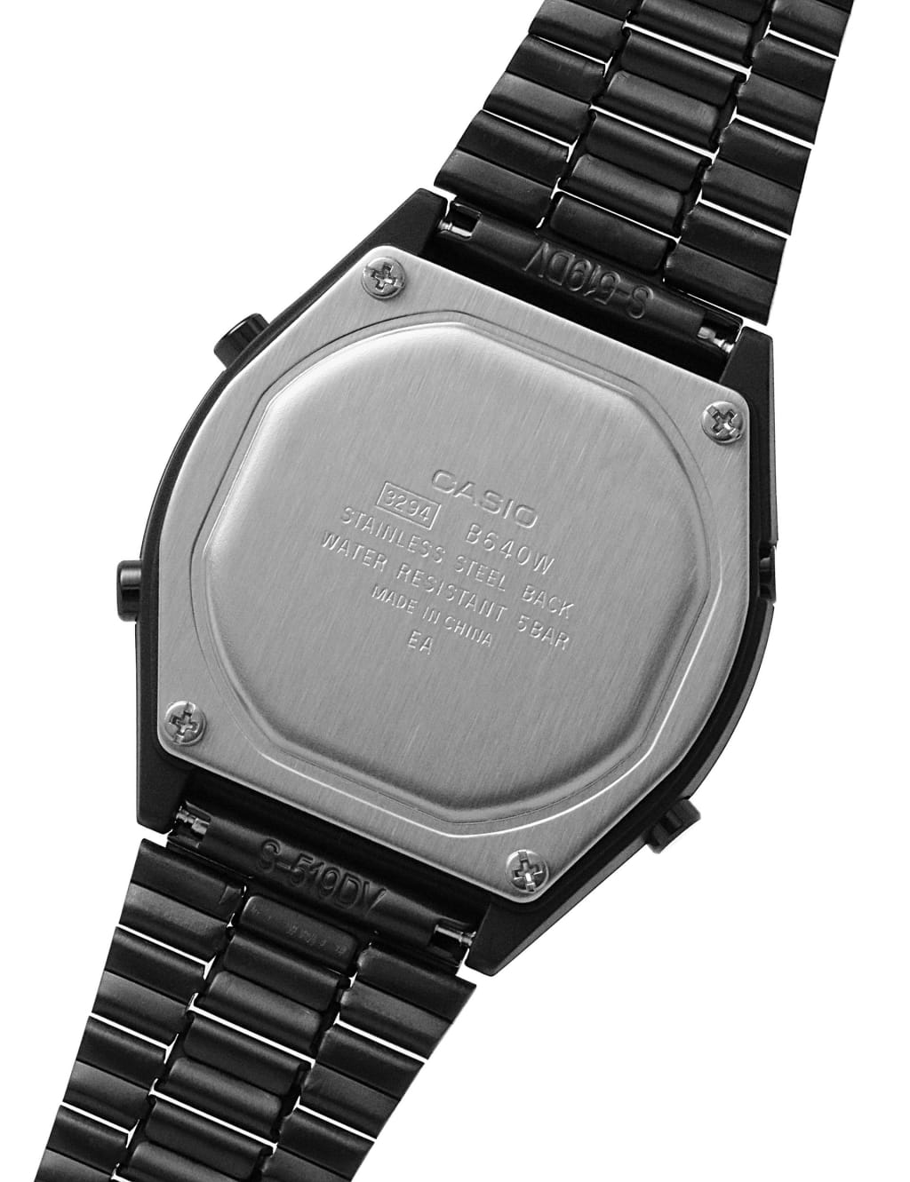 Casio Classic Black Stainless Steel Watch Casio M S