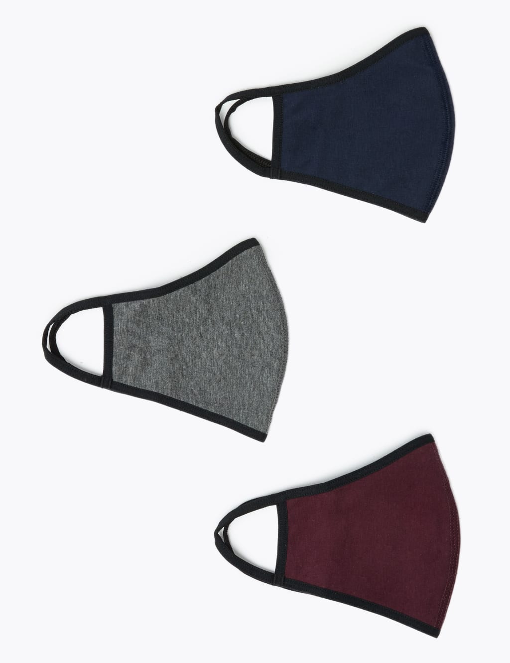 3 Pack Reusable Adult Jersey Face Coverings 2 of 4