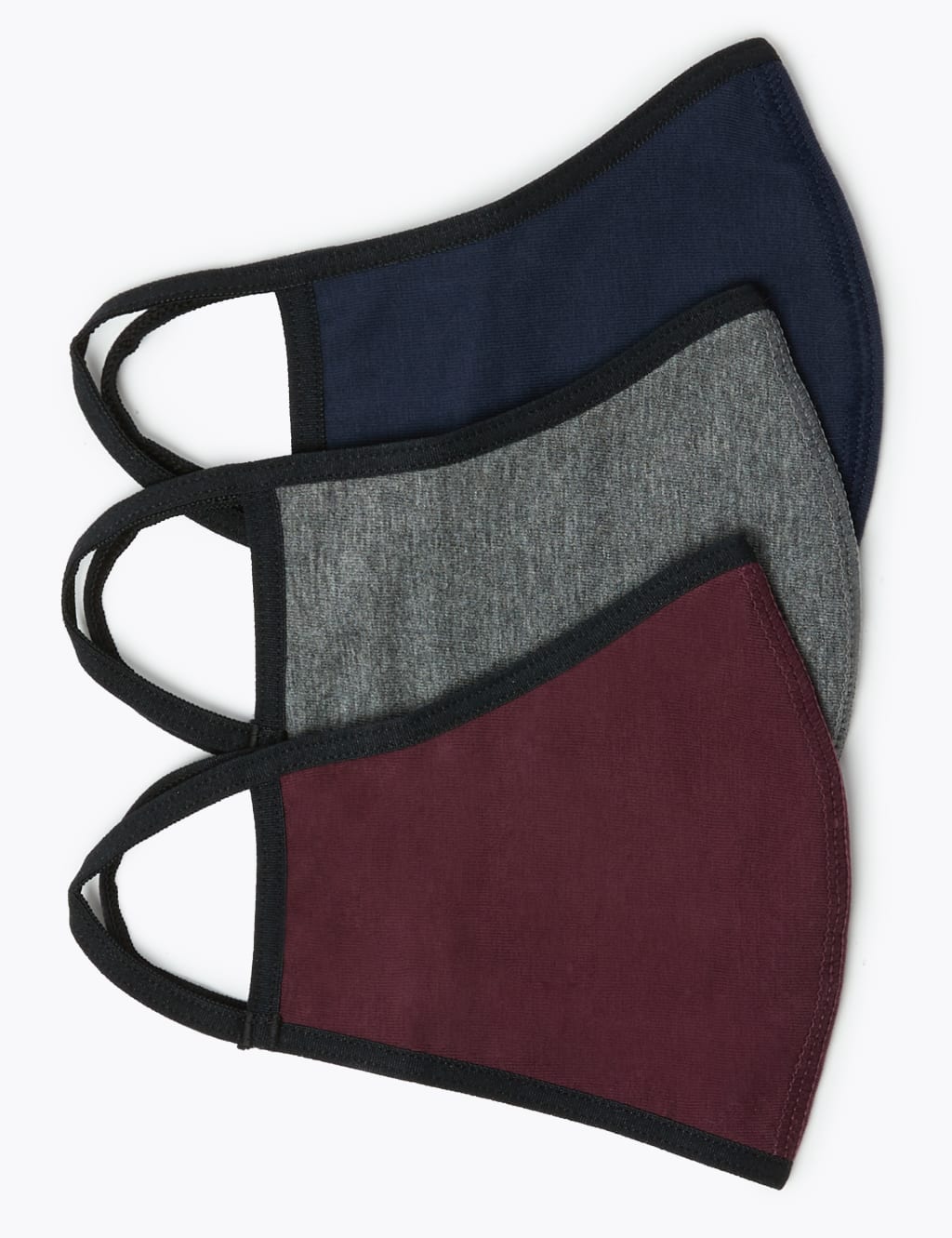 3 Pack Reusable Adult Jersey Face Coverings 1 of 4