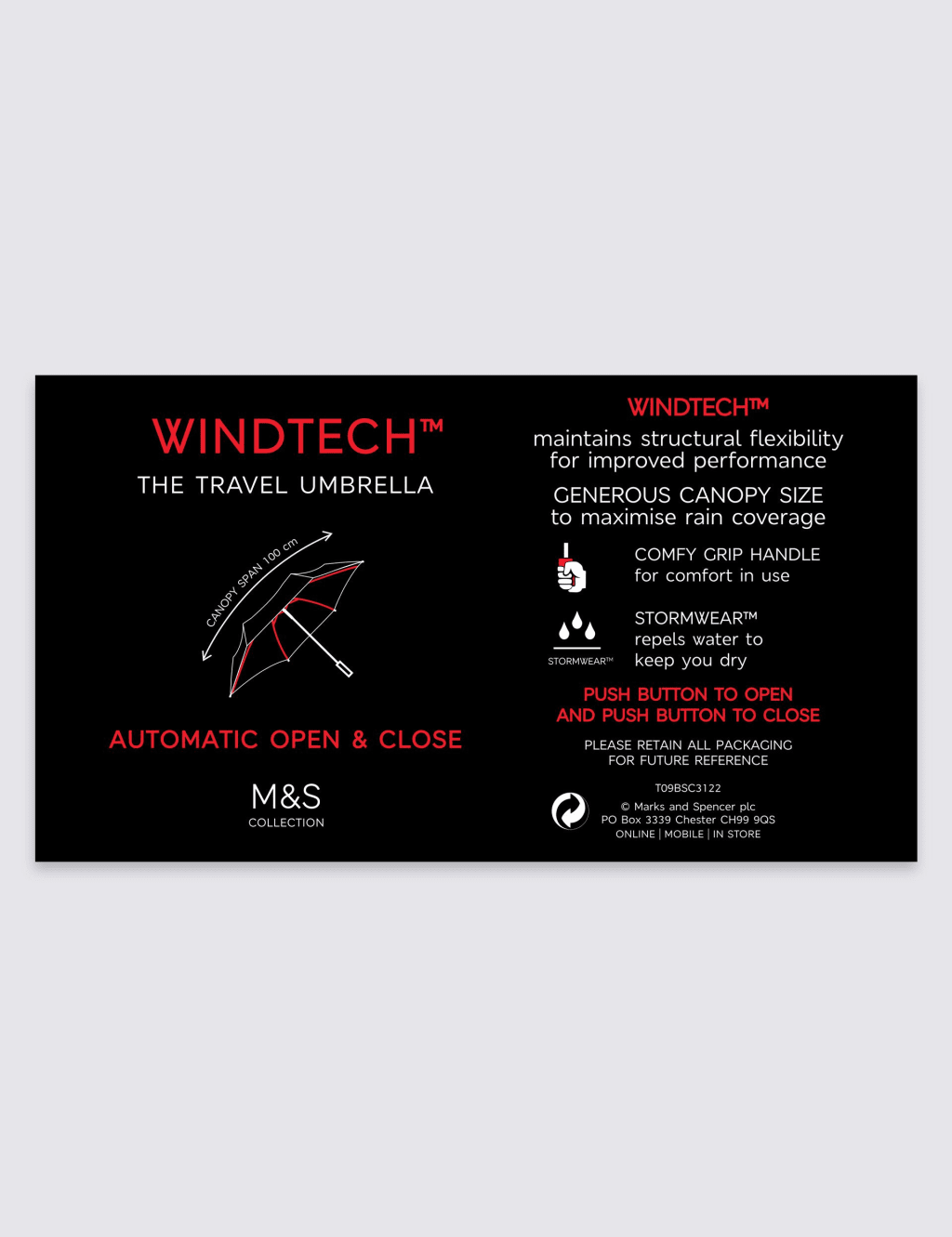 Briefcase Umbrella with Stormwear™ & Windtech™ 7 of 7