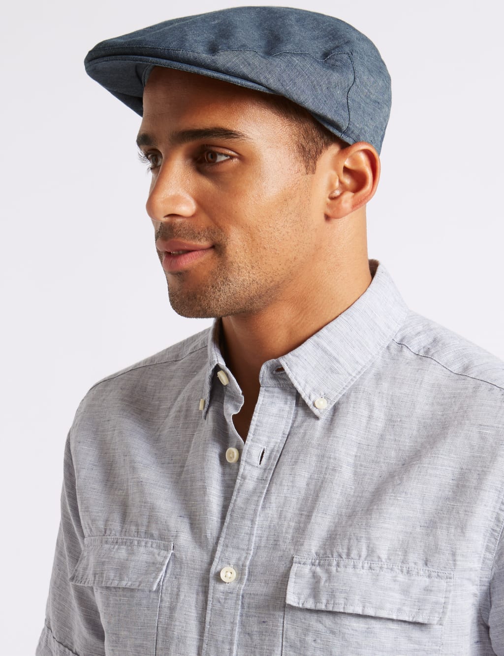 Pure Linen Flat Cap 2 of 4