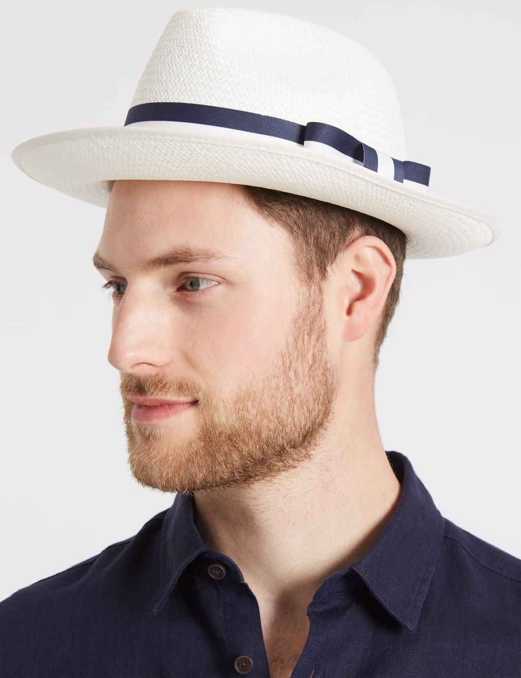 Stripe Band Panama Hat 2 of 4