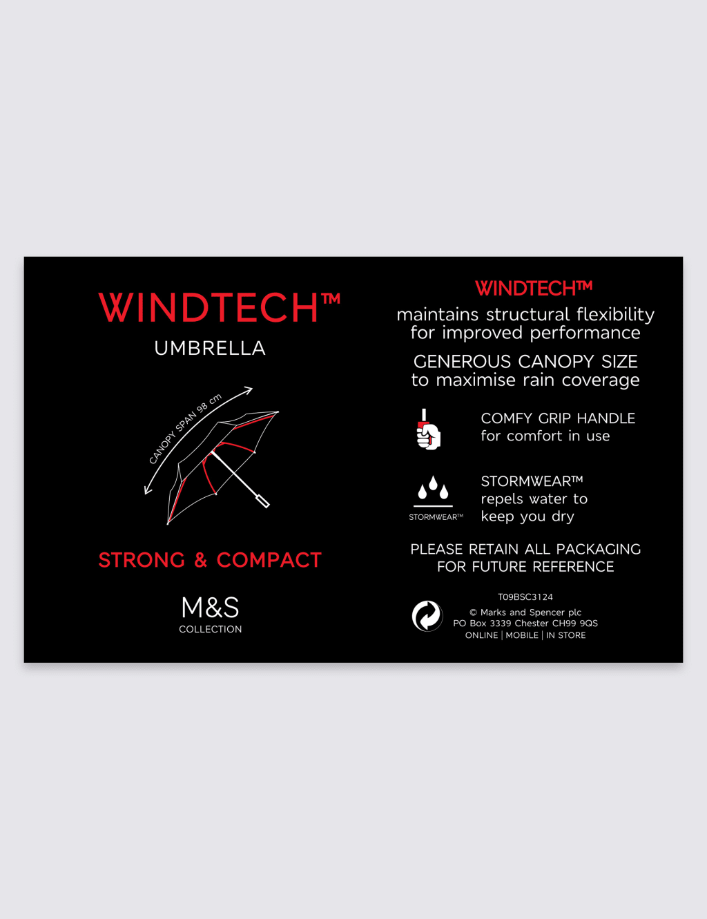 Travel Umbrella with Stormwear™ & Windtech™ 7 of 7