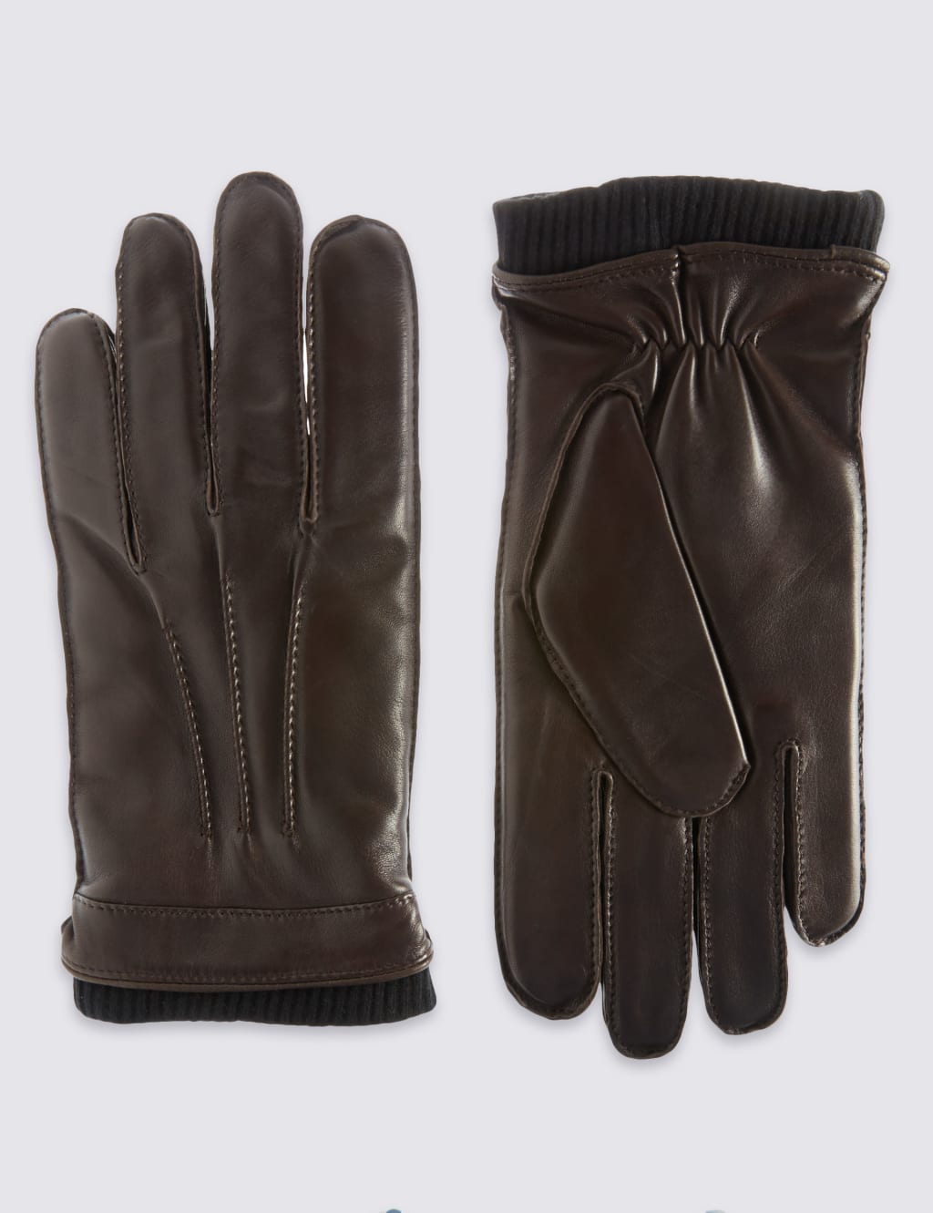 Leather Gloves with Thinsulate M S Collection M S