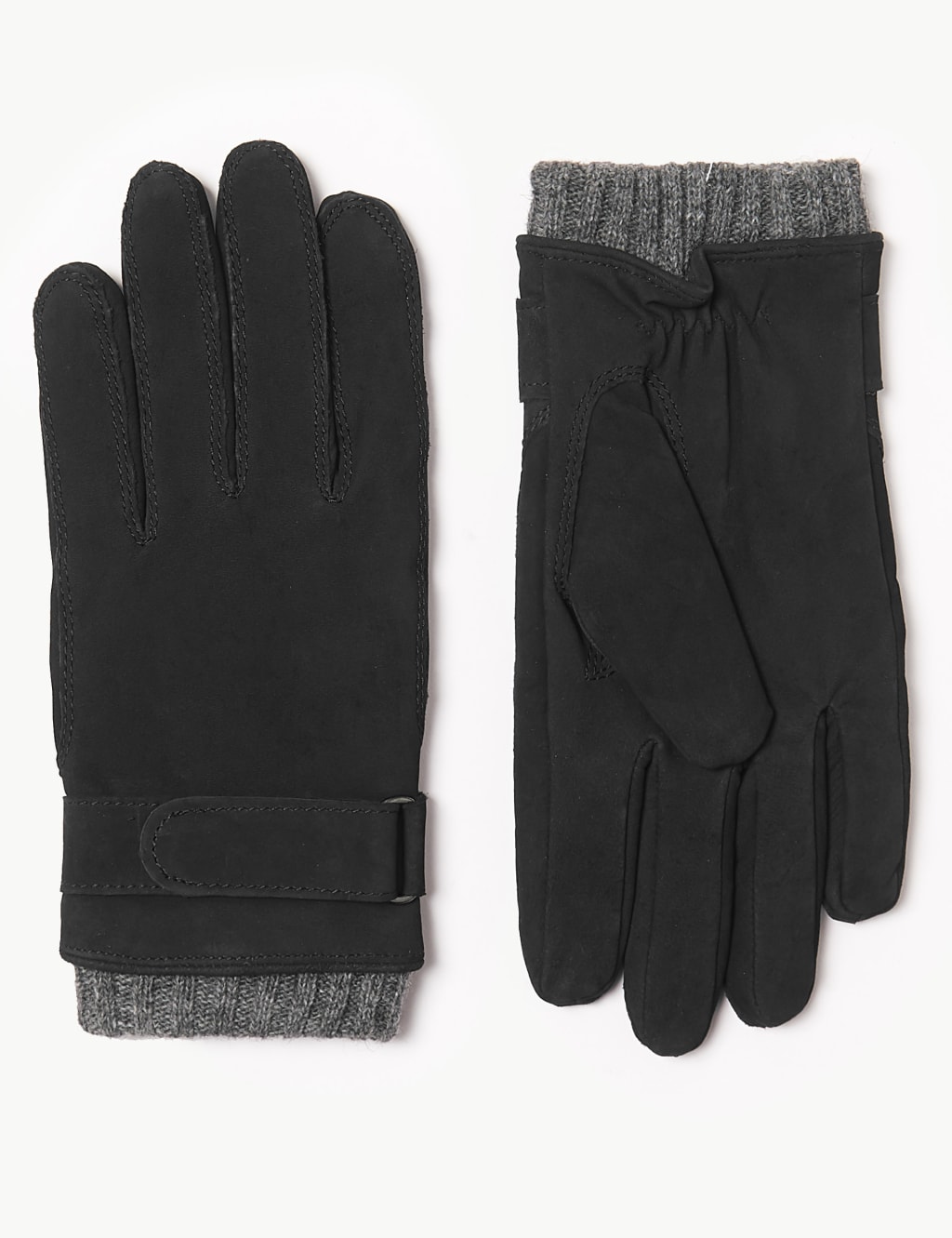Leather Casual Gloves with Thermowarmth M S Collection M S