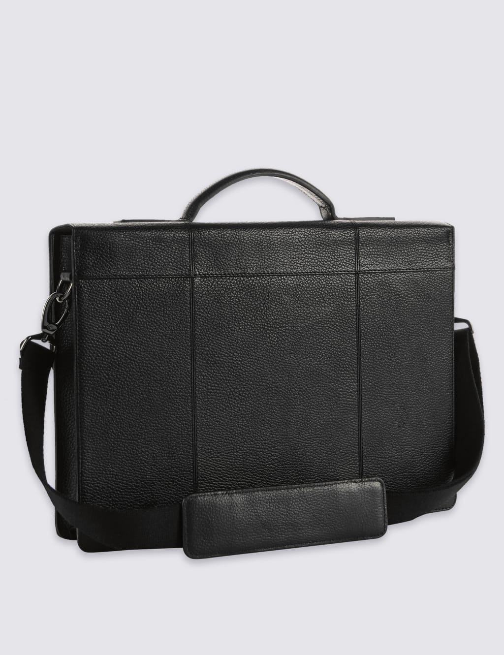 Pebble Grain Leather Briefcase M S Collection M S