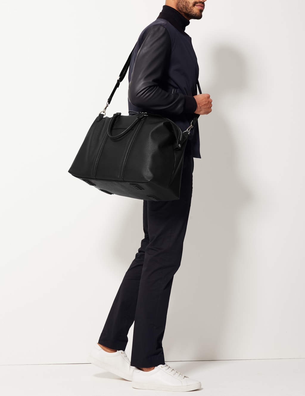 Textured Saffiano Holdall M S Collection M S