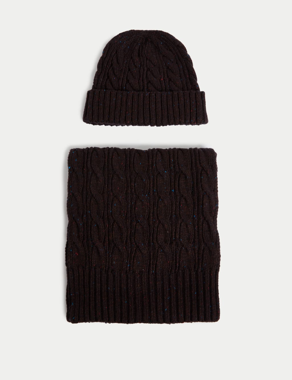Cable Knit Hat and Scarf Set M S Collection M S