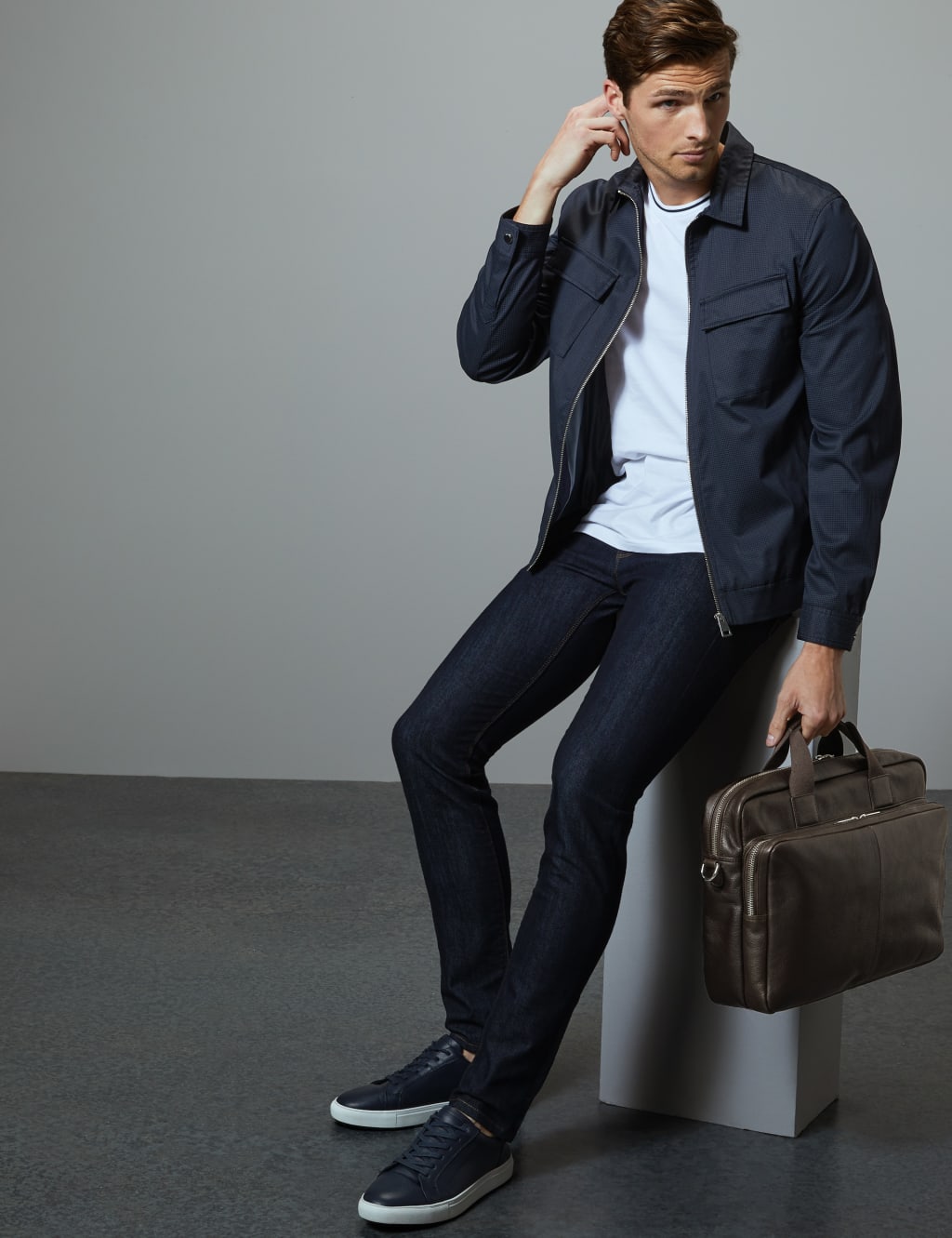 Premium Leather Briefcase Autograph M S