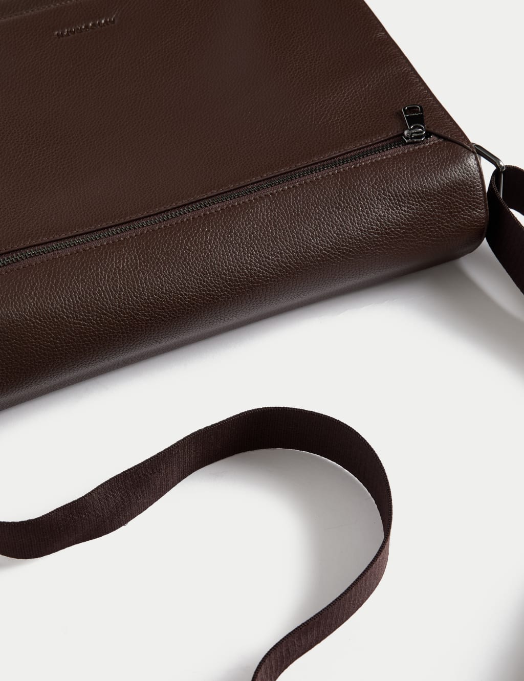 Leather Pebble Grain Messenger Bag 2 of 4