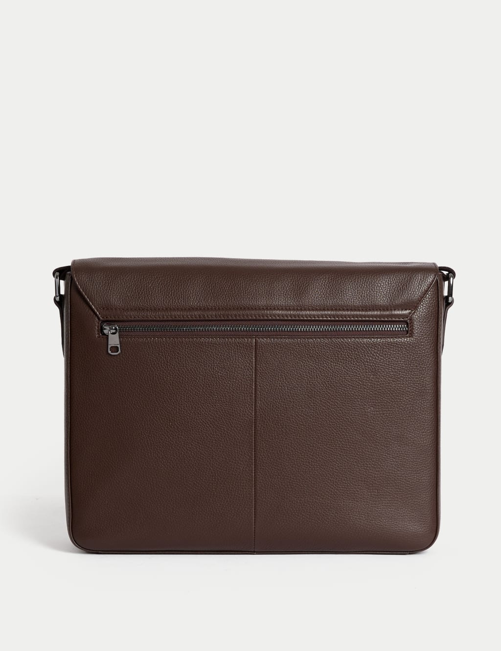 Leather Pebble Grain Messenger Bag 3 of 4