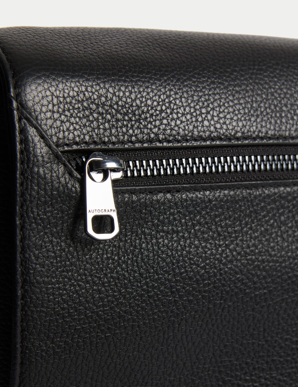Leather Pebble Grain Messenger Bag 2 of 4