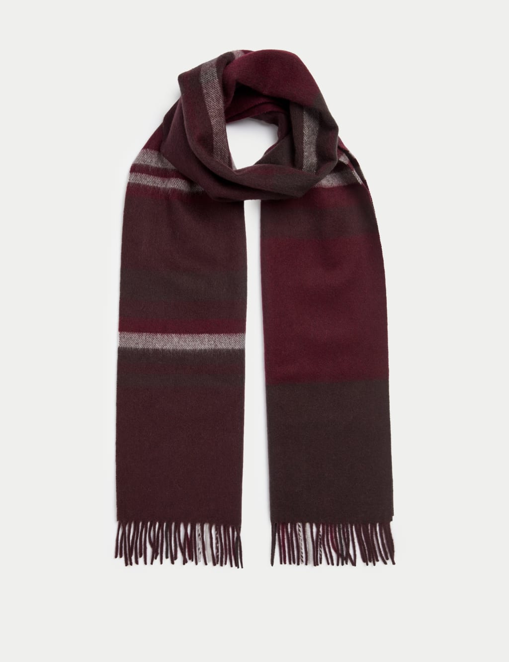 Pure Merino Wool Checked Scarf