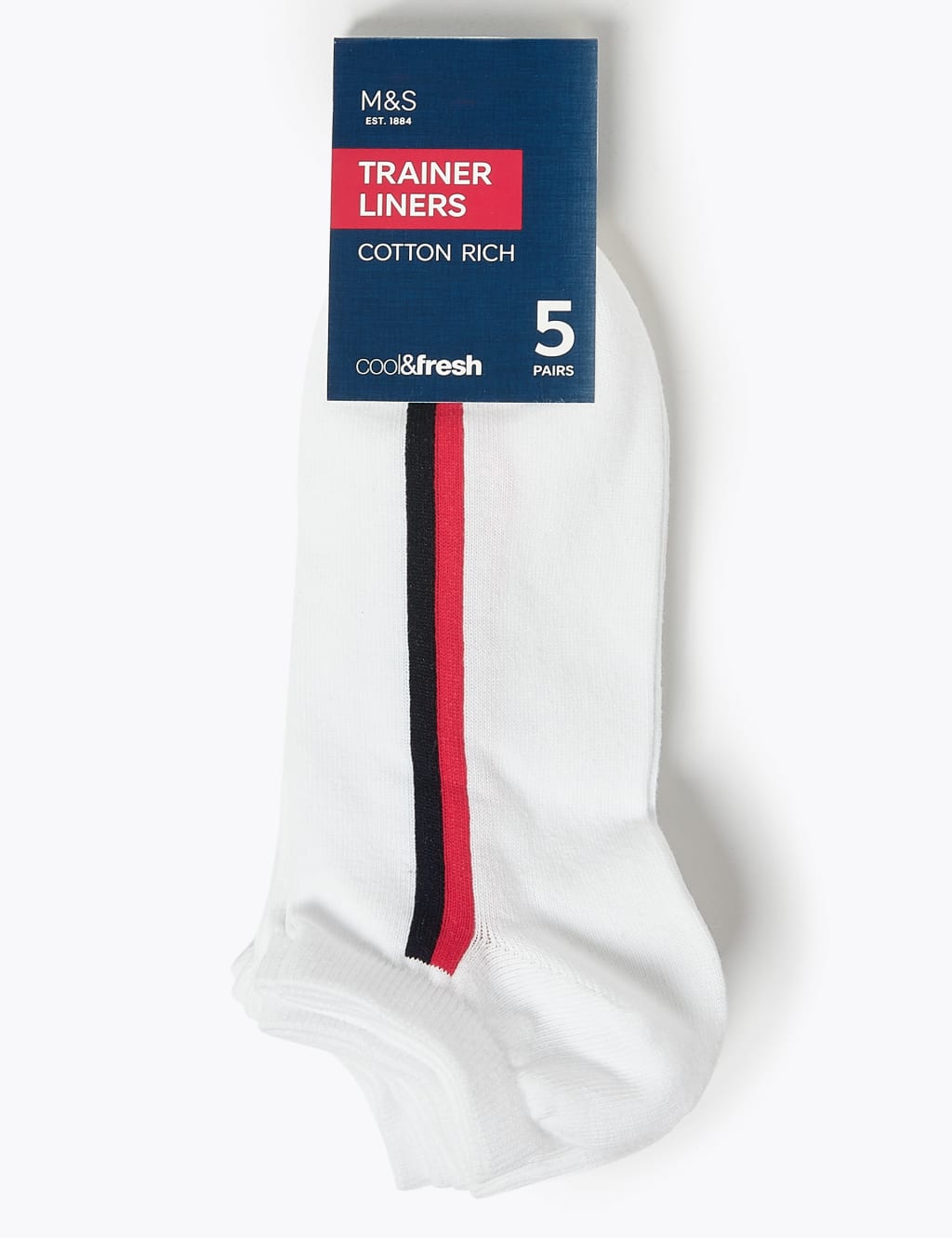 5pk Cool & Fresh™ Trainer Socks 2 of 2