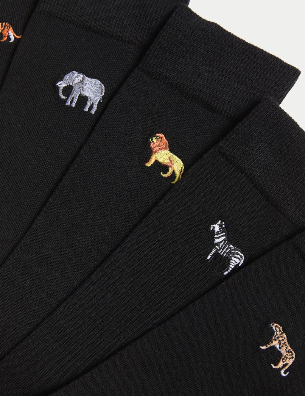 5pk Cool & FreshTM Safari Cotton Rich Socks 2 of 2