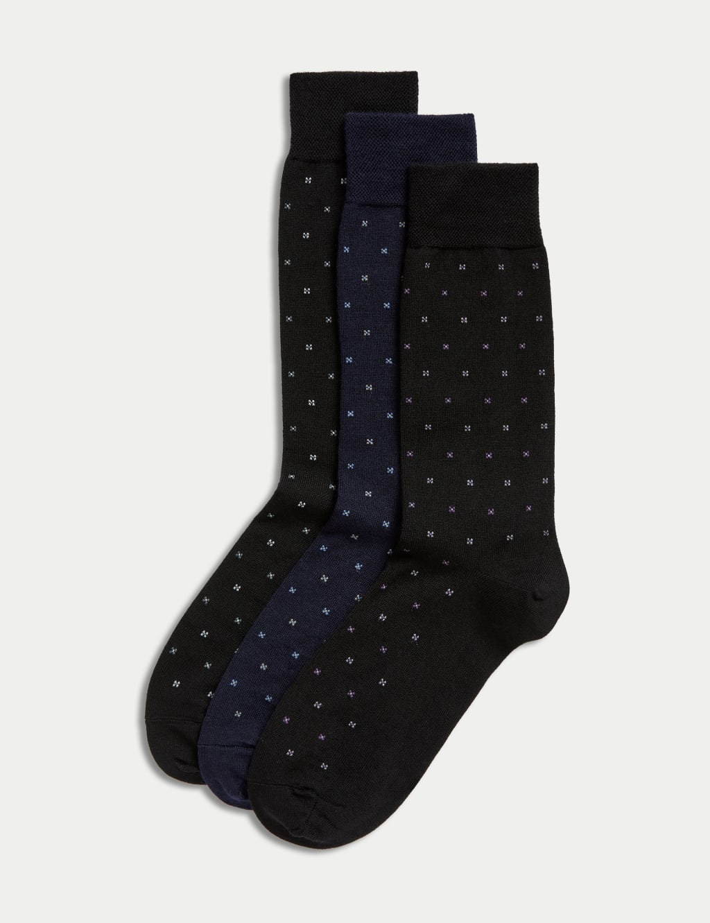 3pk Polka Dot Merino Wool Socks M S Collection M S