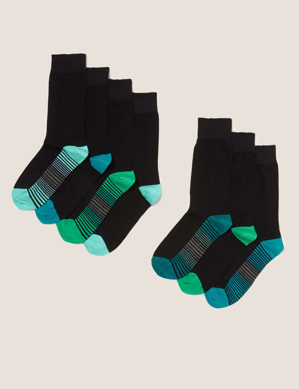 7pk Cool & Fresh™ Striped Sole Socks 1 of 1