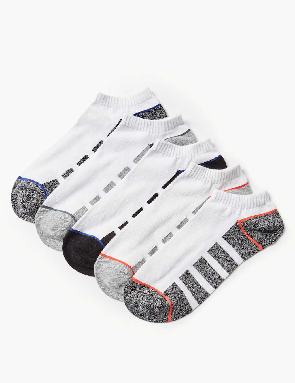 5pk Cotton Rich Trainer Liner Socks 1 of 2