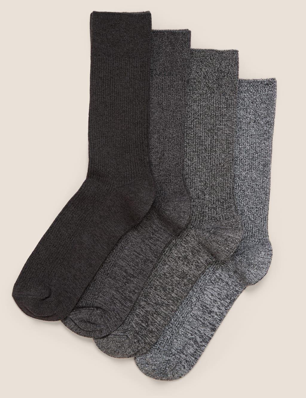 4pk Casual Ribbed Socks 1 of 1