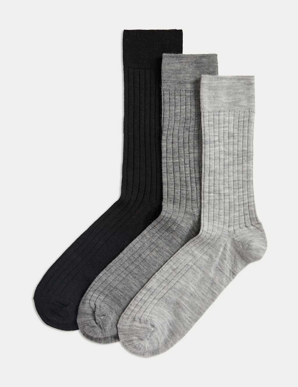 3pk Lambswool Rich Socks 2 of 4
