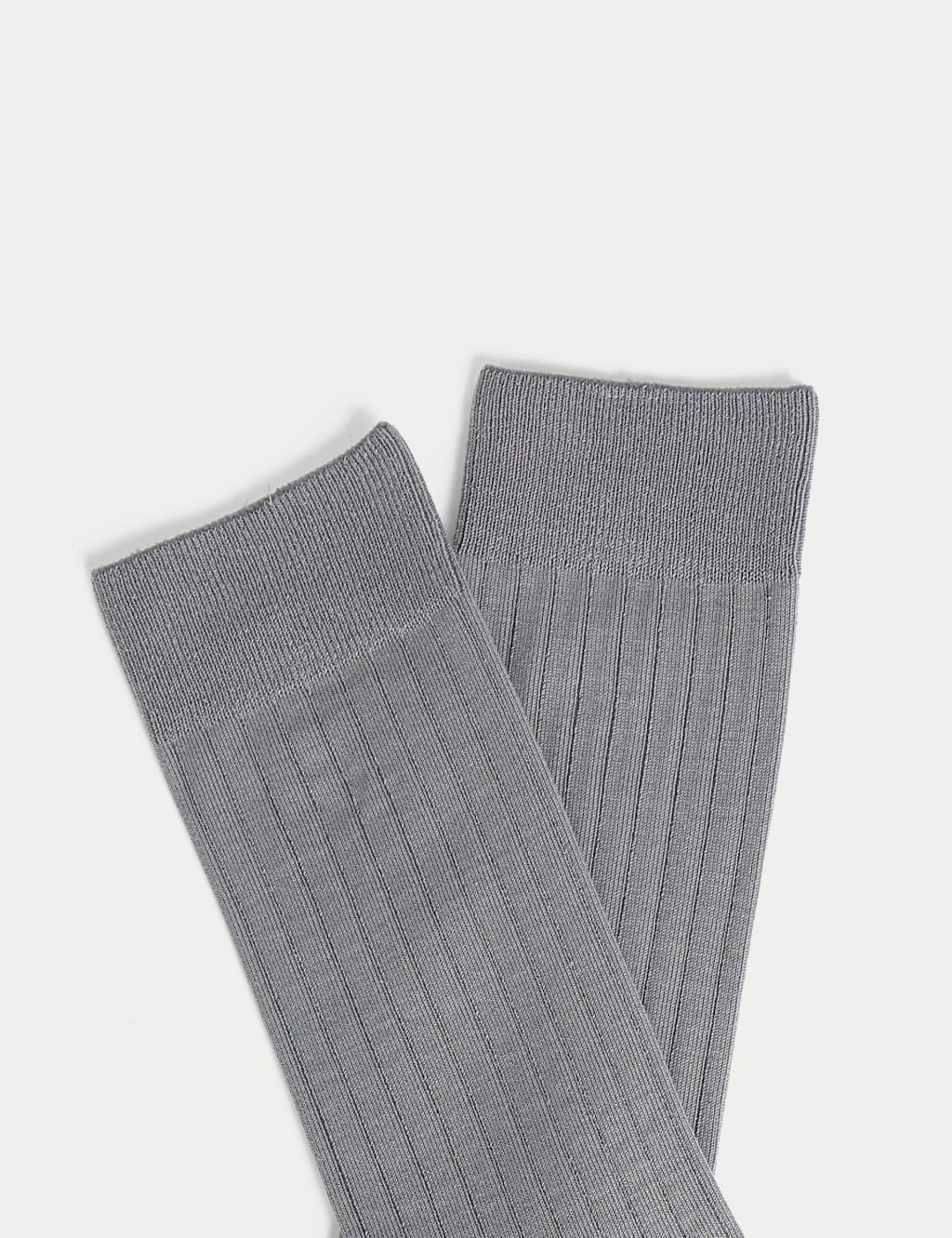 1pk Egyptian Cotton Rich Ribbed Socks 2 of 3