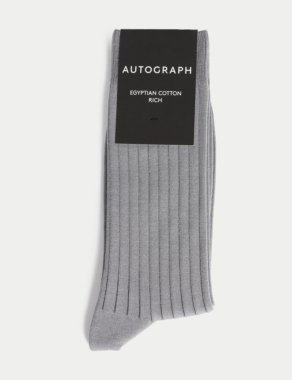 1pk Egyptian Cotton Rich Ribbed Socks 3 of 3