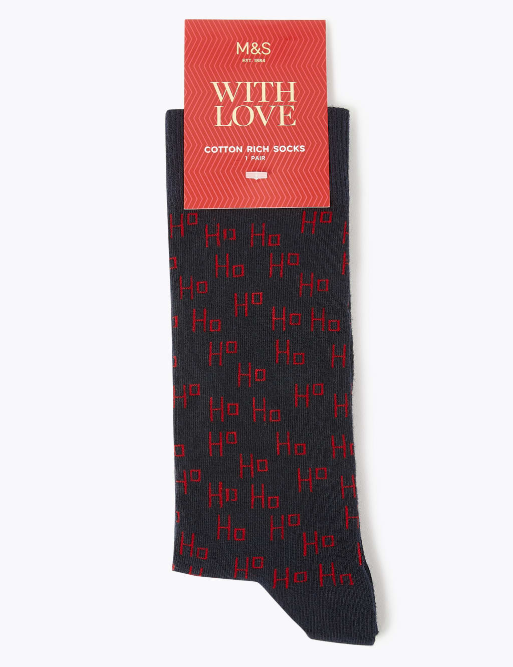 Cool & Fresh™ Ho Ho Ho Slogan Socks 2 of 2