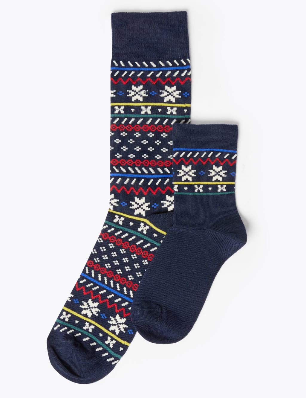 2pk Cotton Rich Mini Me Fair Isle Socks 3 of 3