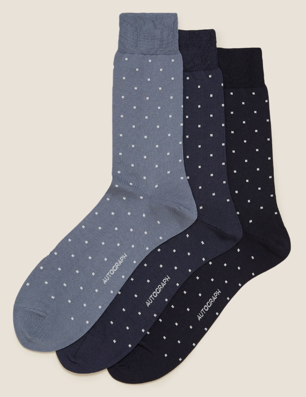 3pk Premium Cotton Polka Dot Socks 1 of 2