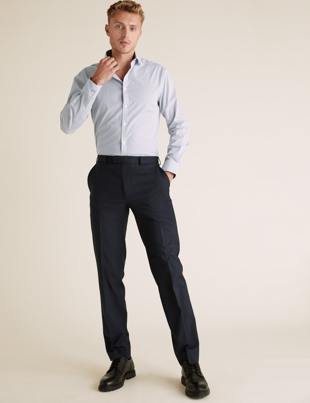 Tailored Fit Pure Cotton Geo Print Shirt 3 of 4