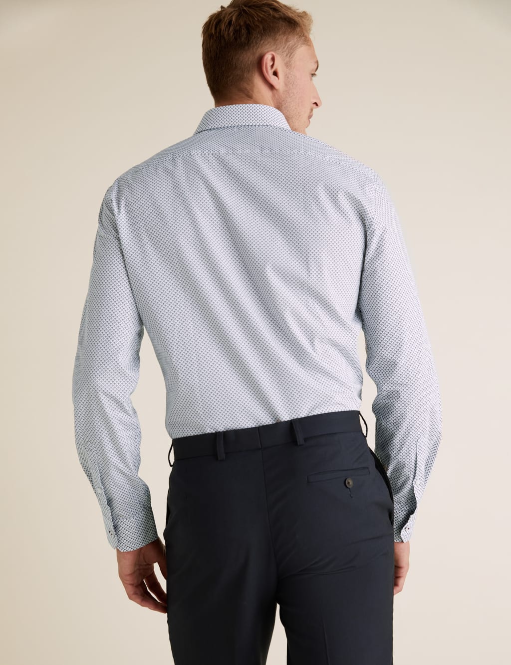 Tailored Fit Pure Cotton Geo Print Shirt 4 of 4