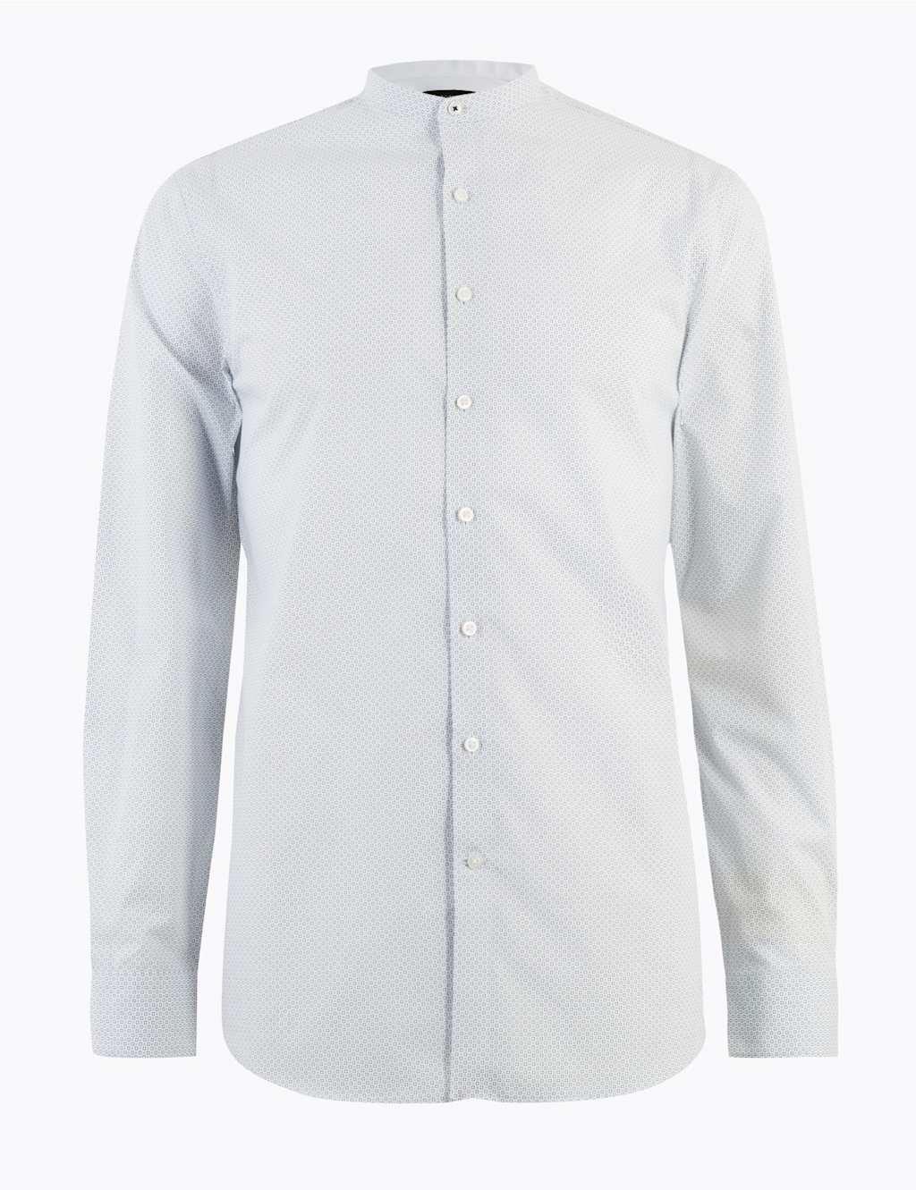 Slim Fit Pure Cotton Geo Print Shirt 2 of 5