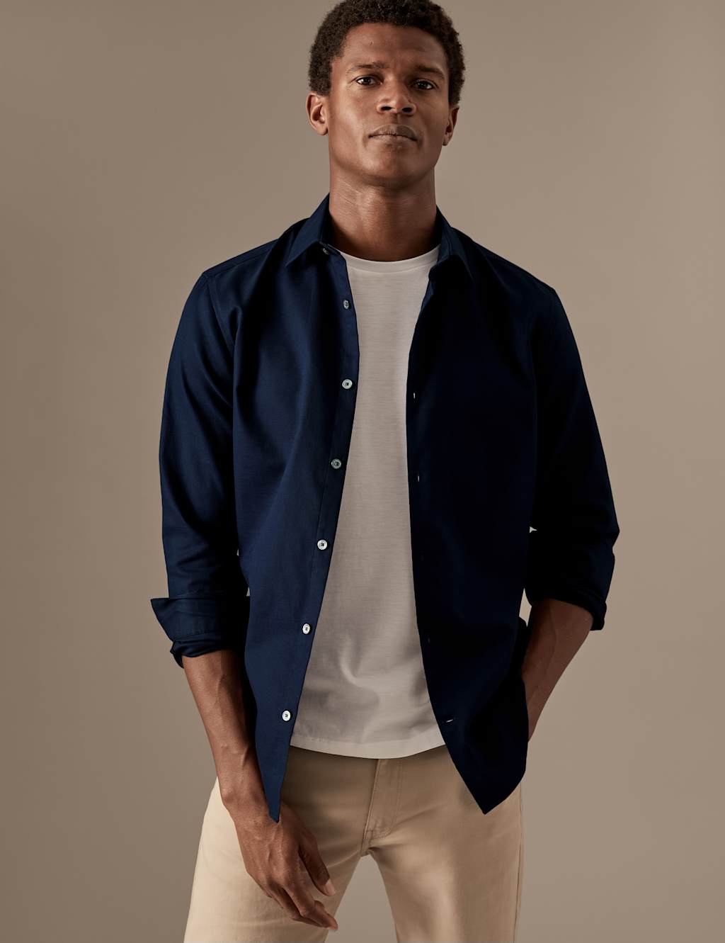 Slim Fit Easy Iron Pure Cotton Shirt 1 of 5