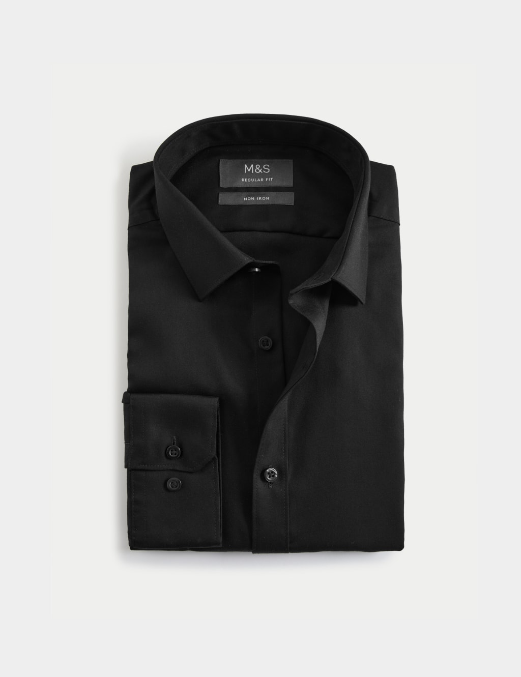 Regular Fit Non Iron Pure Cotton Twill Shirt M S Collection M S