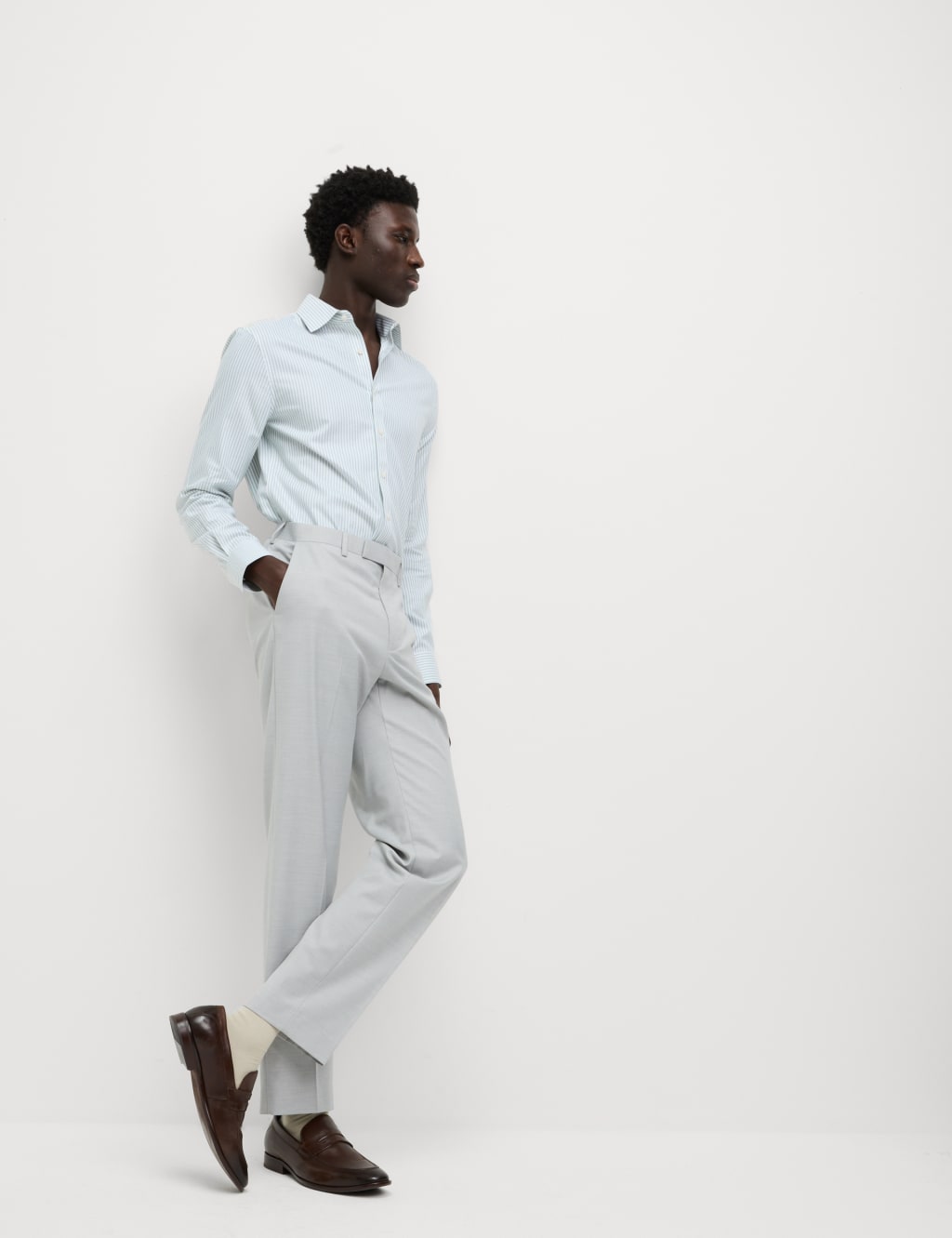Slim Fit Ultimate Non Iron Cotton Striped Shirt 5 of 7