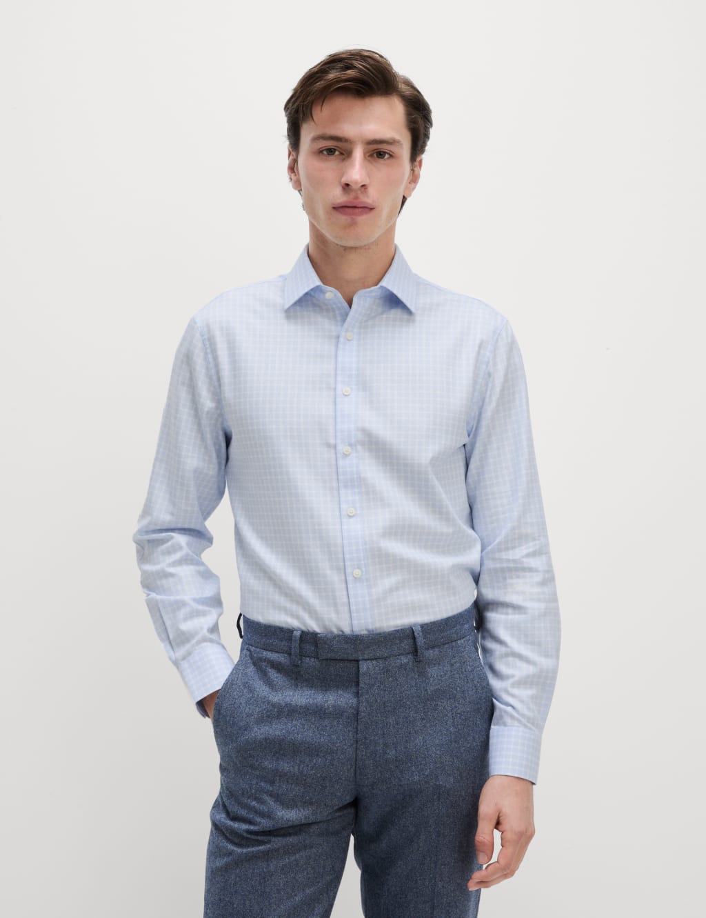 Regular Fit Ultimate Non Iron Cotton Check Shirt 5 of 7