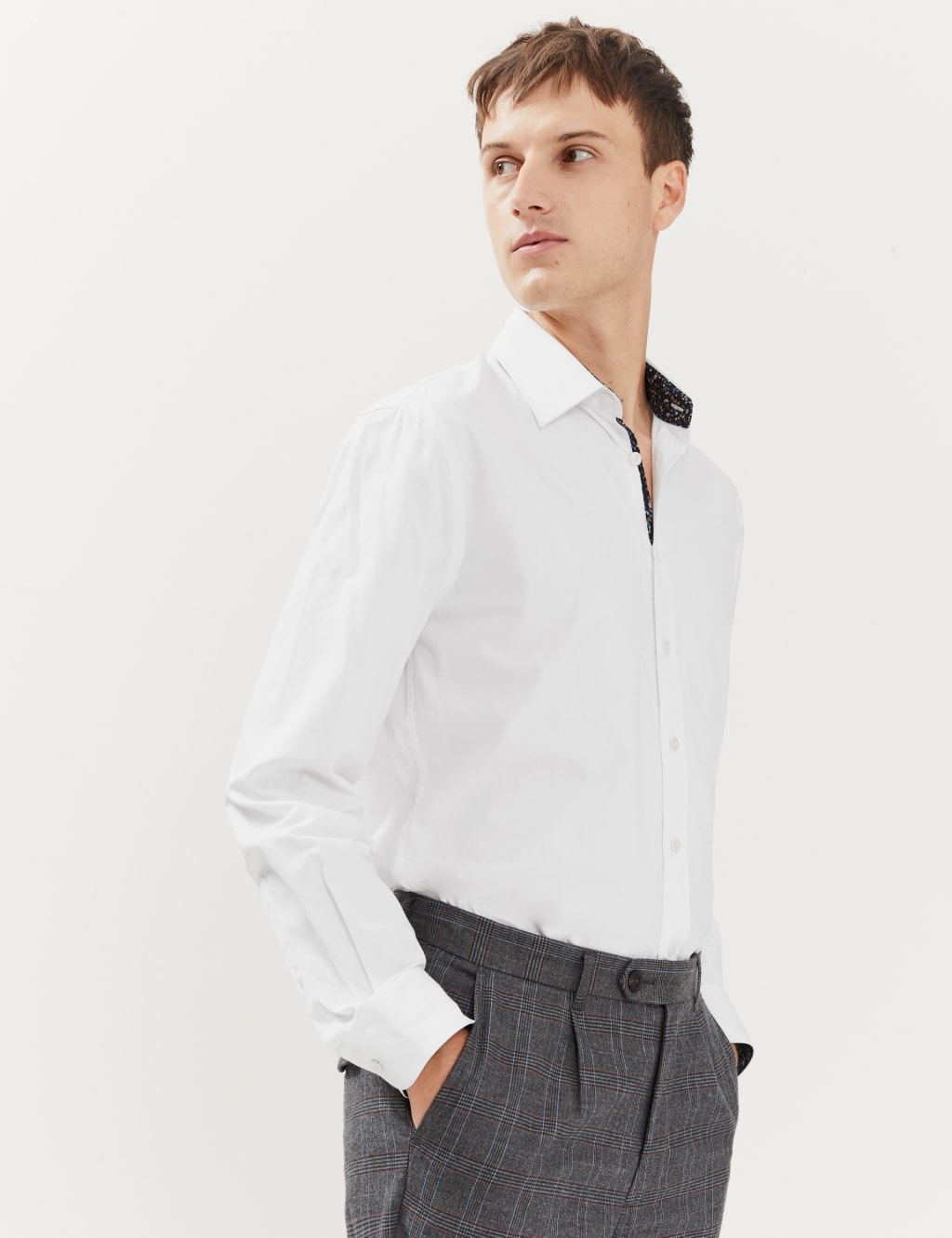 Slim Fit Pure Cotton Twill Shirt 2 of 4