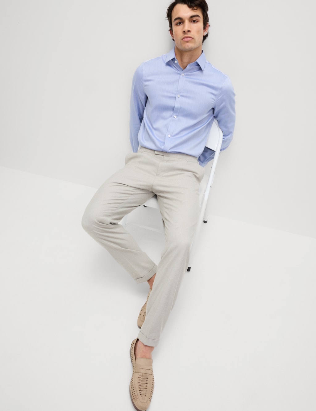 Regular Fit Easy Iron Pure Cotton Textured Shirt 4 of 7
