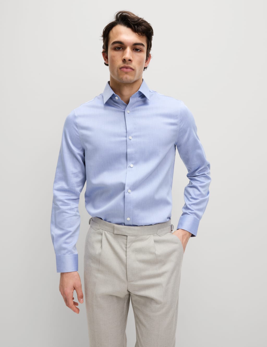 Regular Fit Easy Iron Pure Cotton Textured Shirt 6 of 7