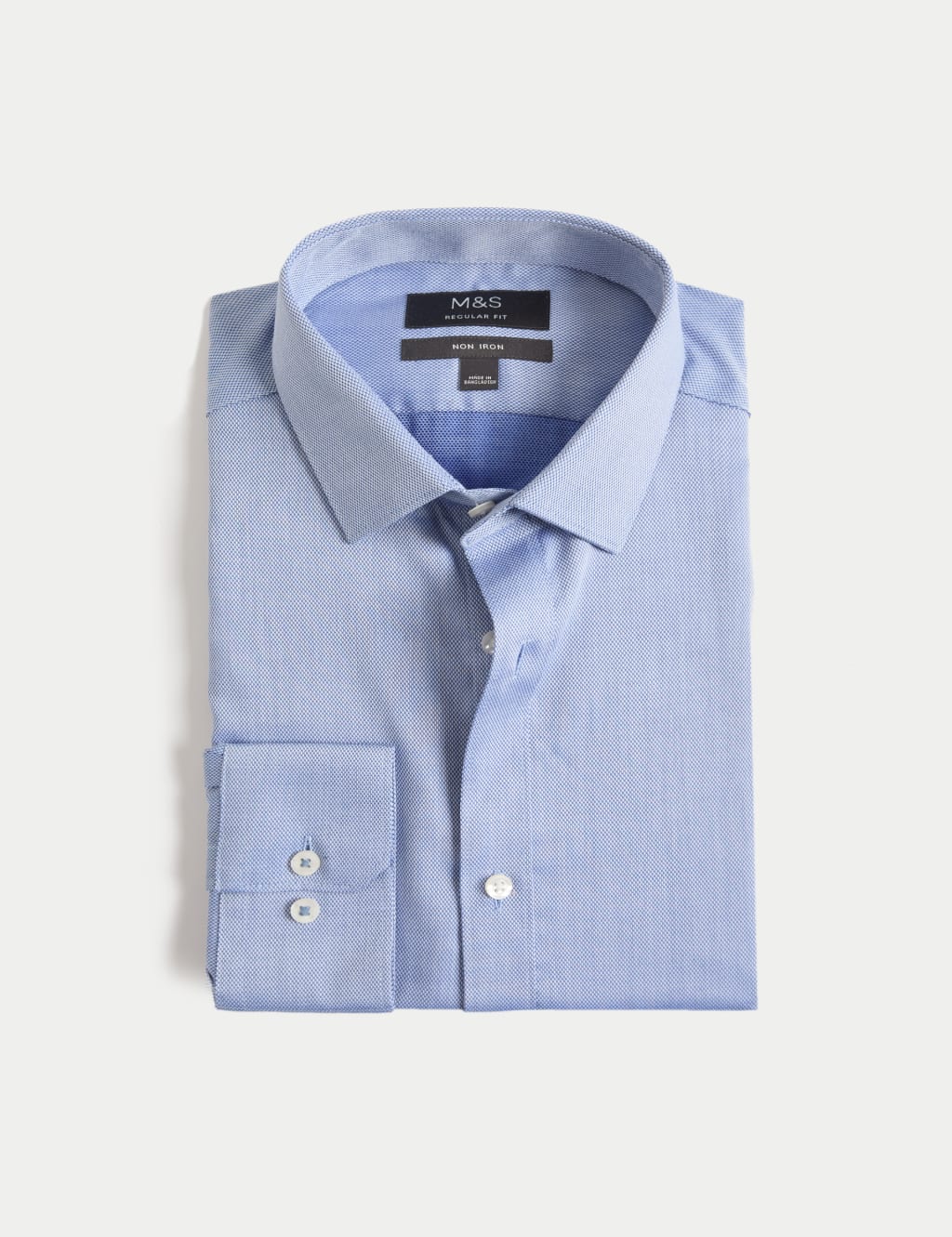 Regular Fit Easy Iron Pure Cotton Textured Shirt 2 of 7