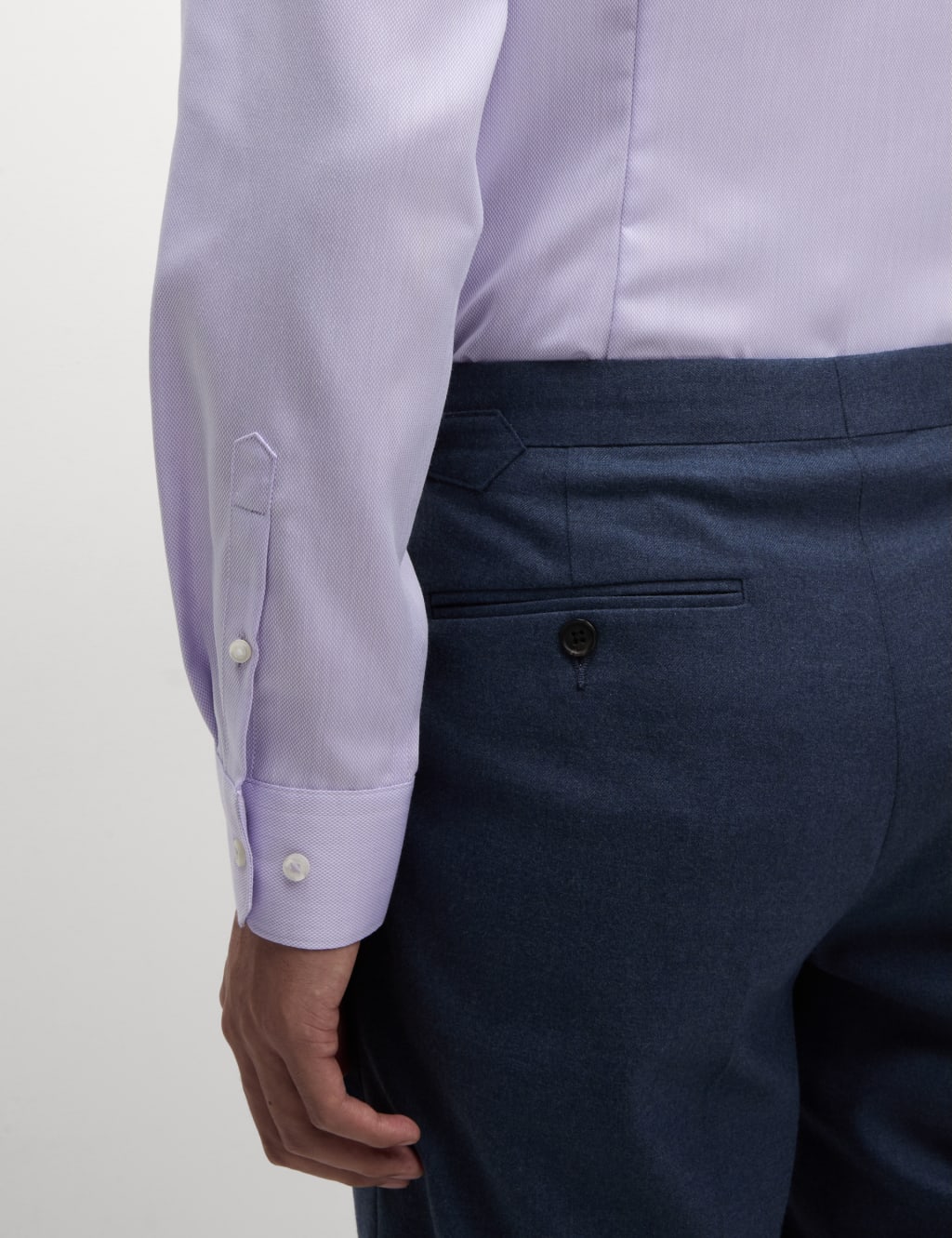 Slim Fit Easy Iron Pure Cotton Textured Shirt 4 of 5